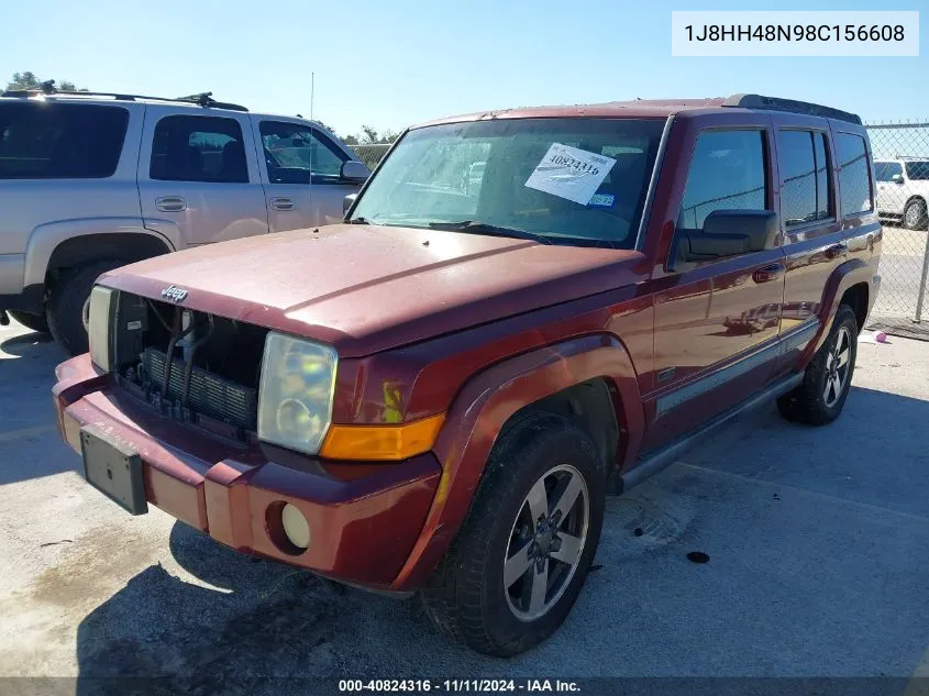 2008 Jeep Commander Sport VIN: 1J8HH48N98C156608 Lot: 40824316