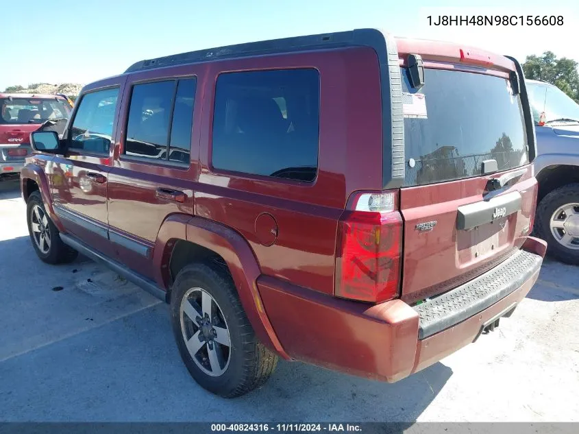 2008 Jeep Commander Sport VIN: 1J8HH48N98C156608 Lot: 40824316