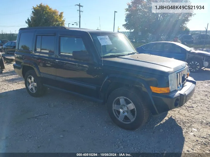 2009 Jeep Commander Sport VIN: 1J8HG48K49C521934 Lot: 40515294