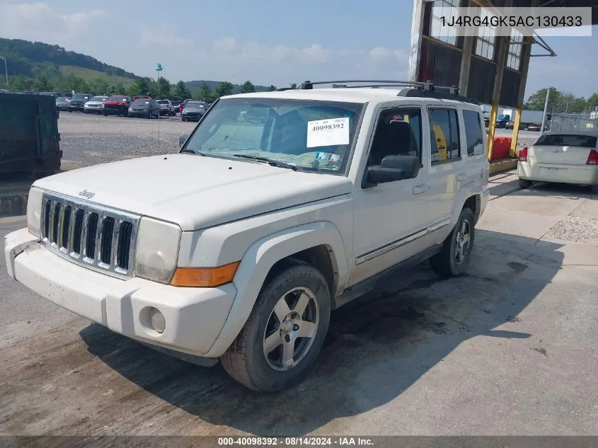 2010 Jeep Commander Sport VIN: 1J4RG4GK5AC130433 Lot: 40098392