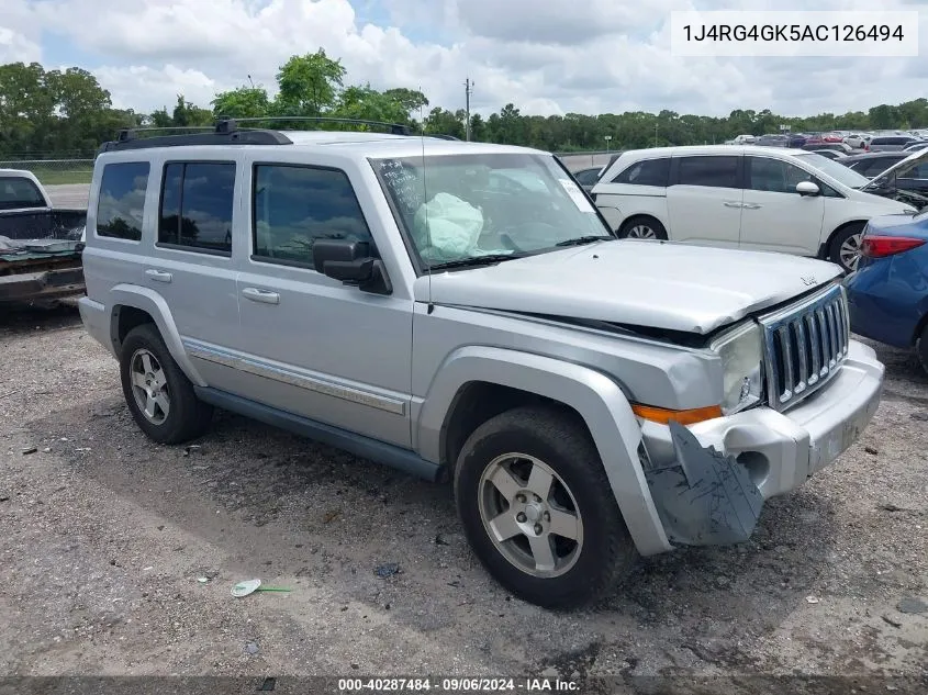 2010 Jeep Commander Sport VIN: 1J4RG4GK5AC126494 Lot: 40287484