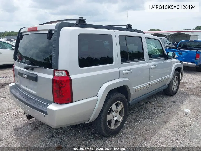 2010 Jeep Commander Sport VIN: 1J4RG4GK5AC126494 Lot: 40287484