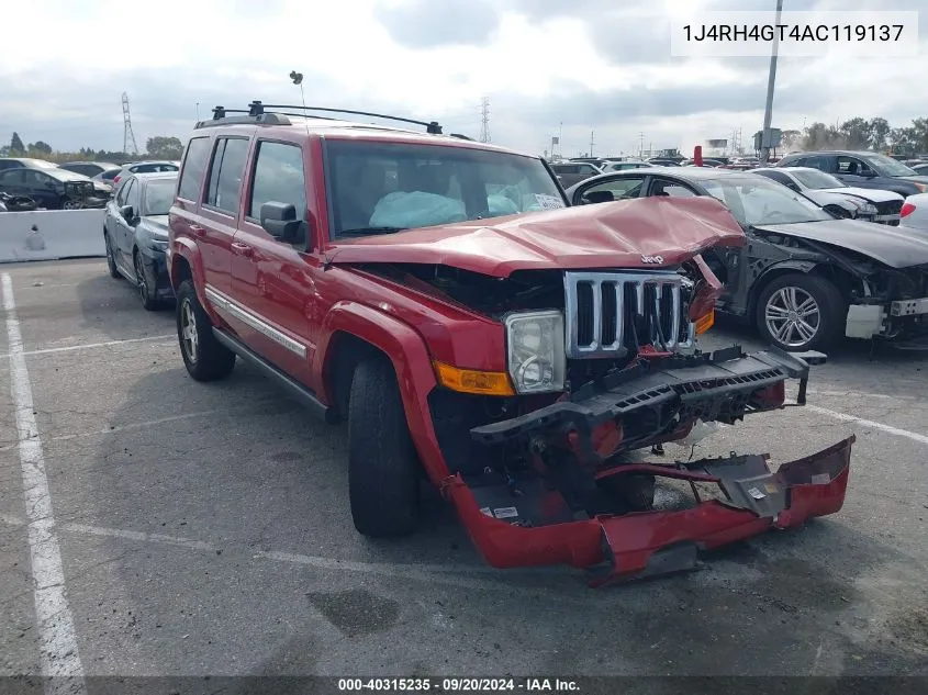 1J4RH4GT4AC119137 2010 Jeep Commander Sport