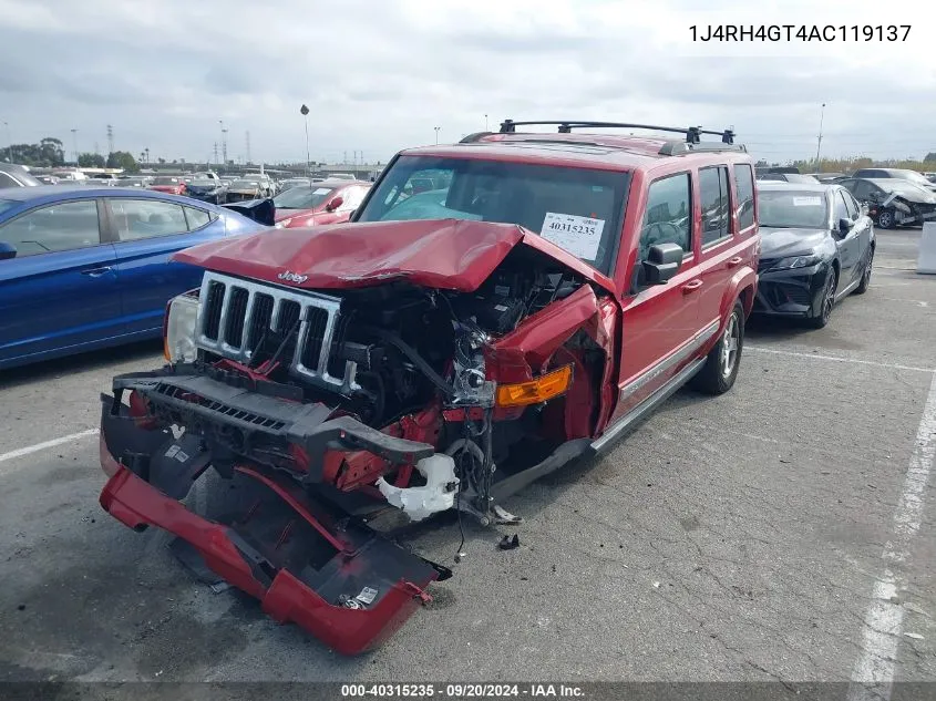 1J4RH4GT4AC119137 2010 Jeep Commander Sport