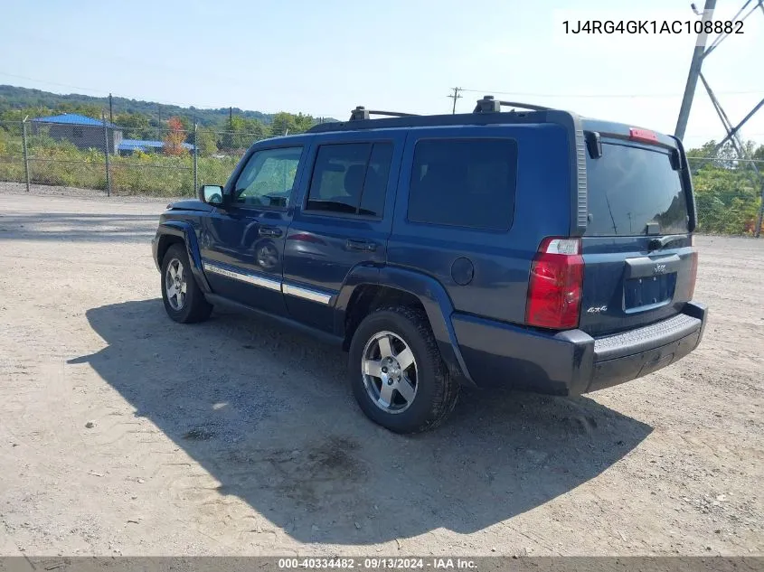 2010 Jeep Commander Sport VIN: 1J4RG4GK1AC108882 Lot: 40334482