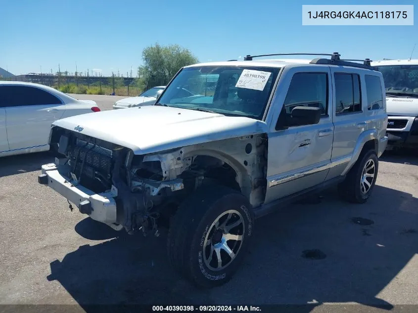 2010 Jeep Commander Sport VIN: 1J4RG4GK4AC118175 Lot: 40390398