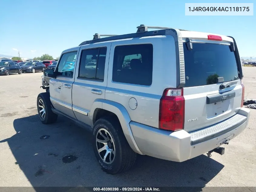 2010 Jeep Commander Sport VIN: 1J4RG4GK4AC118175 Lot: 40390398