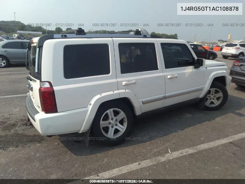 2010 Jeep Commander Limited VIN: 1J4RG5GT1AC108878 Lot: 40585578