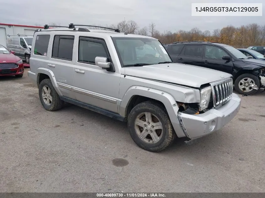 2010 Jeep Commander Limited VIN: 1J4RG5GT3AC129005 Lot: 40699730