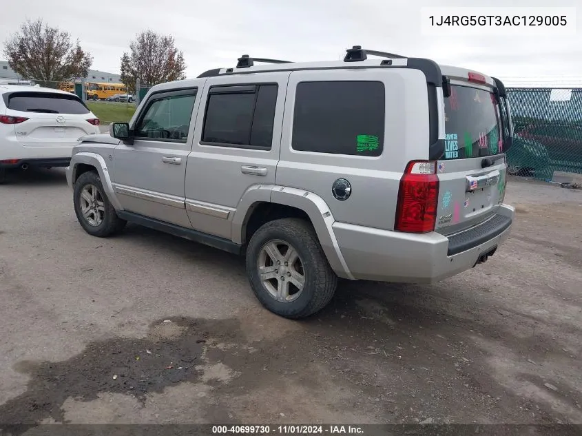 2010 Jeep Commander Limited VIN: 1J4RG5GT3AC129005 Lot: 40699730