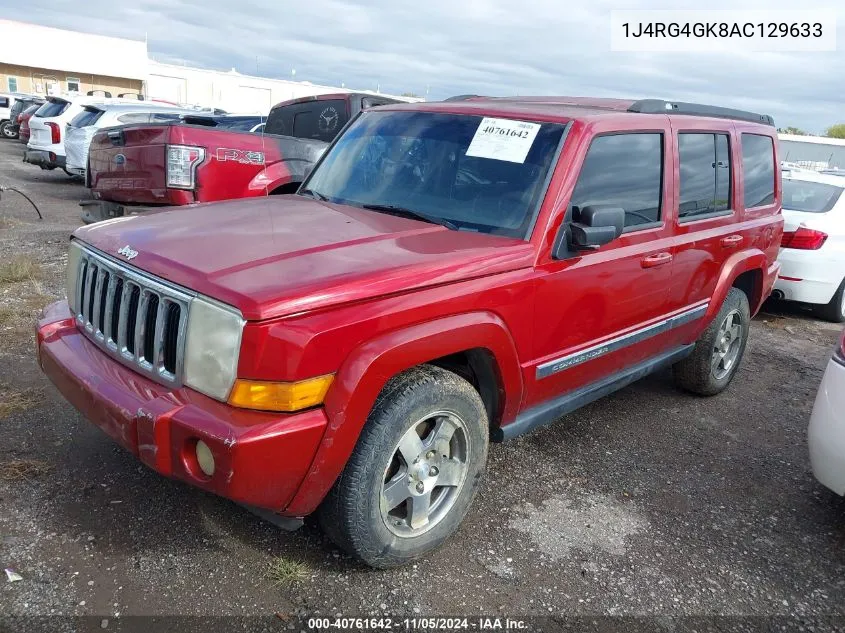 2010 Jeep Commander Sport VIN: 1J4RG4GK8AC129633 Lot: 40761642