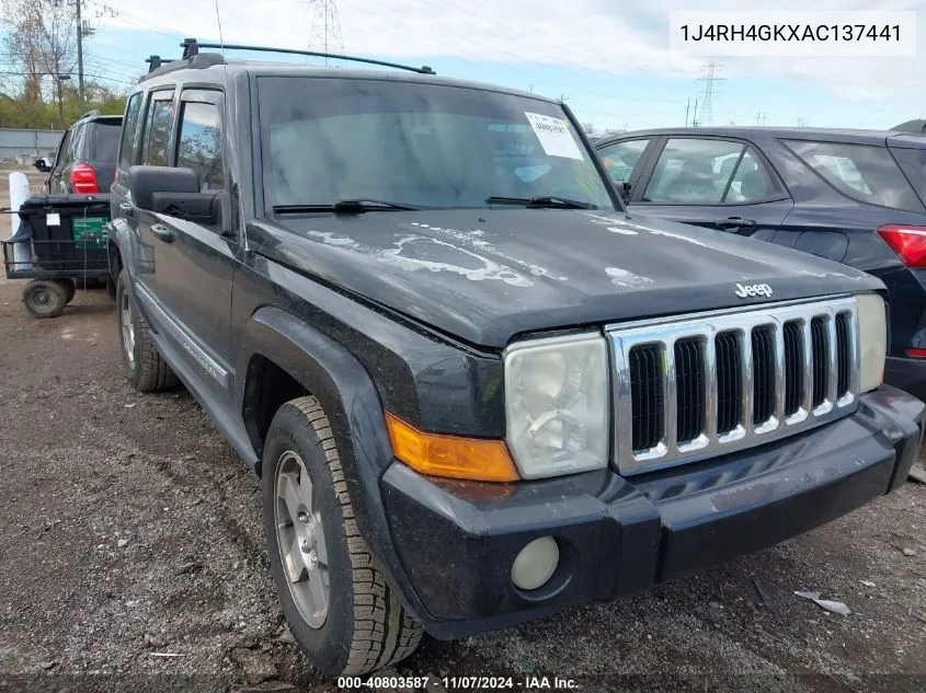 2010 Jeep Commander Sport VIN: 1J4RH4GKXAC137441 Lot: 40803587