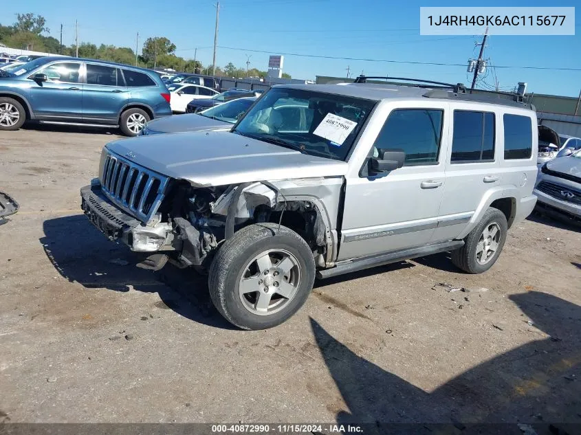 2010 Jeep Commander Sport VIN: 1J4RH4GK6AC115677 Lot: 40872990