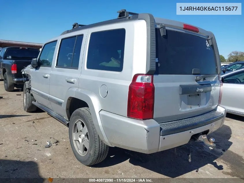 2010 Jeep Commander Sport VIN: 1J4RH4GK6AC115677 Lot: 40872990