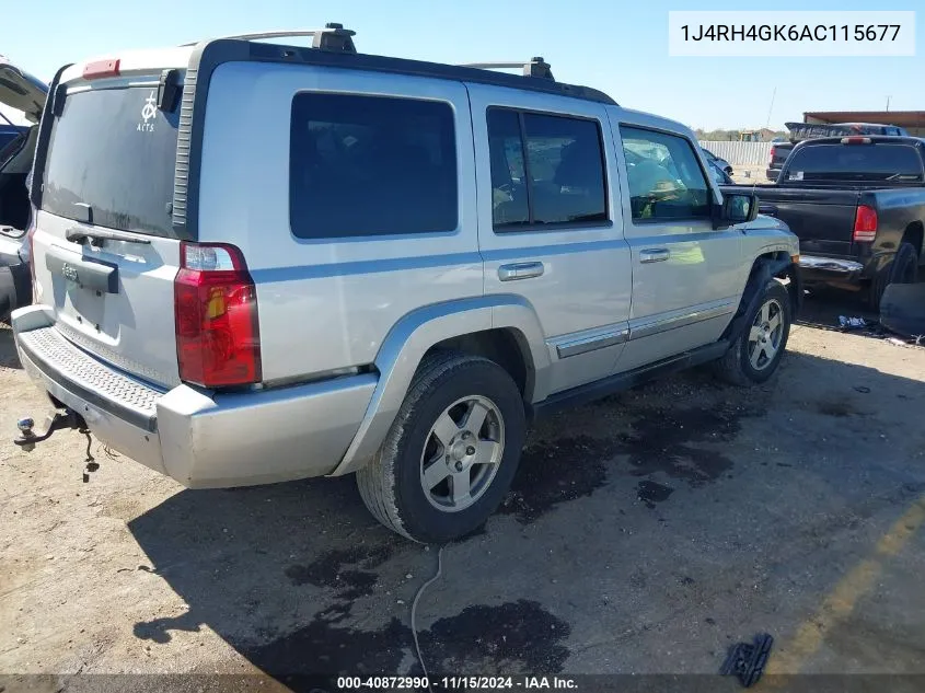 2010 Jeep Commander Sport VIN: 1J4RH4GK6AC115677 Lot: 40872990