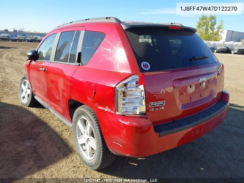 2007 Jeep Compass VIN: 1J8FF47W47D122270 Lot: 12121147