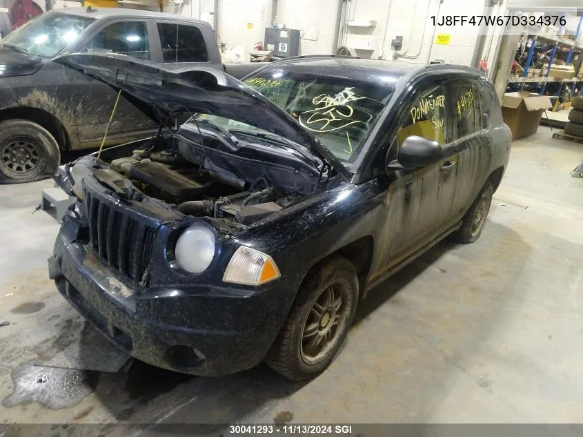 2007 Jeep Compass VIN: 1J8FF47W67D334376 Lot: 30041293