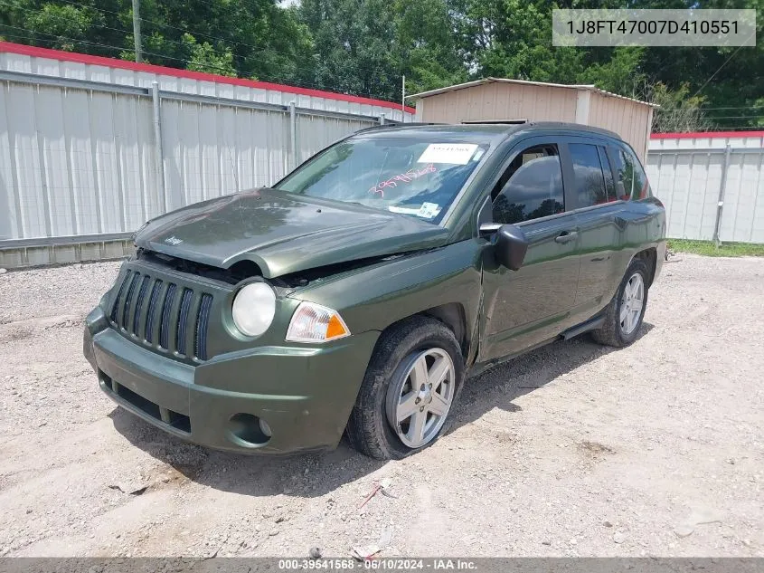 2007 Jeep Compass Sport VIN: 1J8FT47007D410551 Lot: 39541568