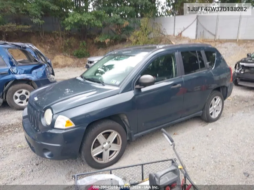 2007 Jeep Compass Sport VIN: 1J8FF47W37D138282 Lot: 39845019