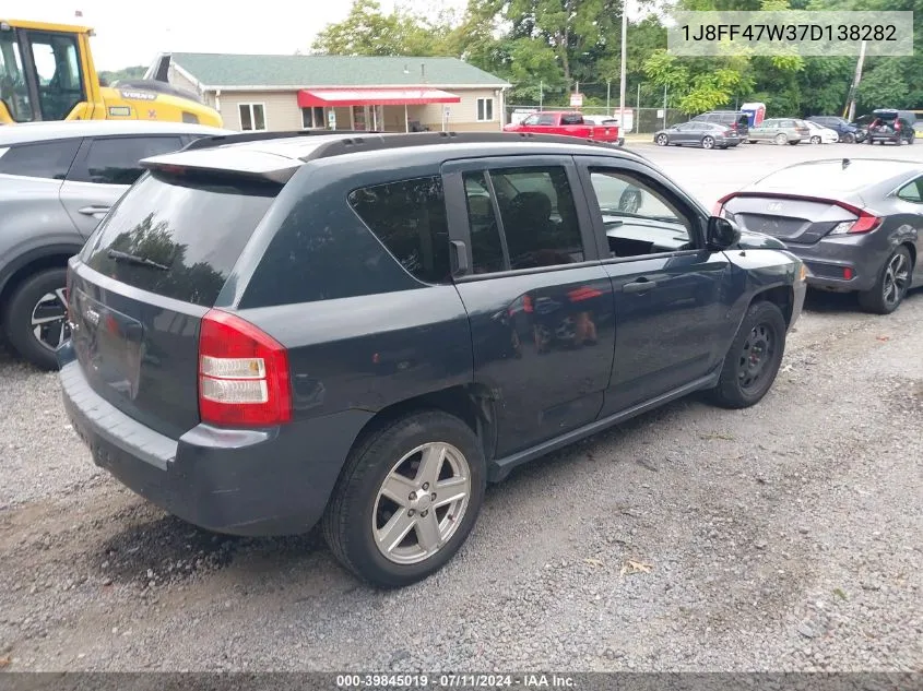 1J8FF47W37D138282 2007 Jeep Compass Sport