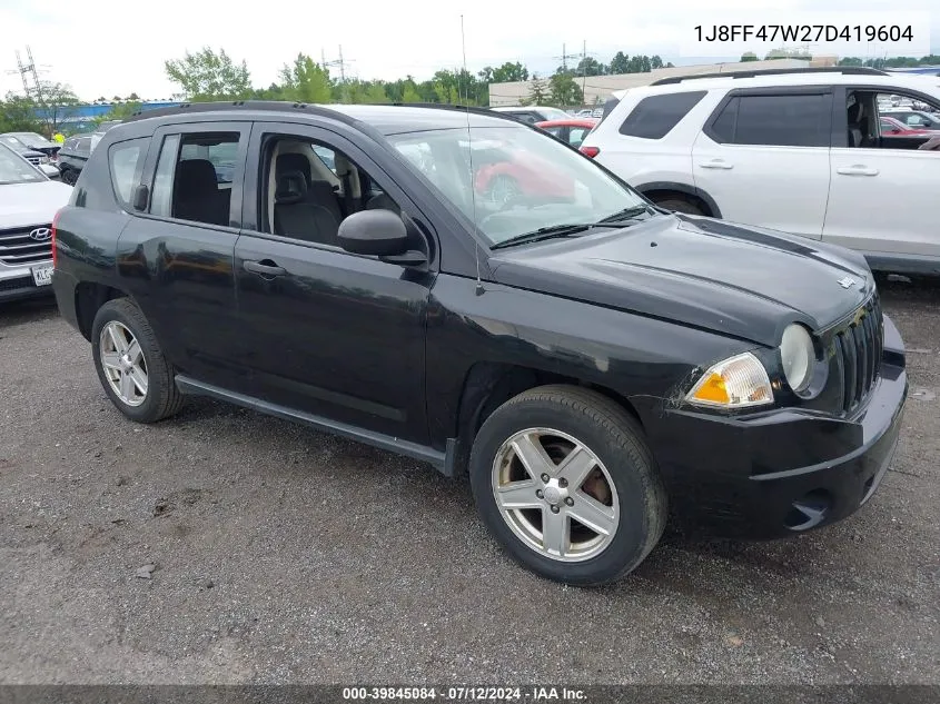 2007 Jeep Compass Sport VIN: 1J8FF47W27D419604 Lot: 39845084