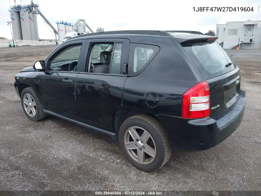 2007 Jeep Compass Sport VIN: 1J8FF47W27D419604 Lot: 39845084