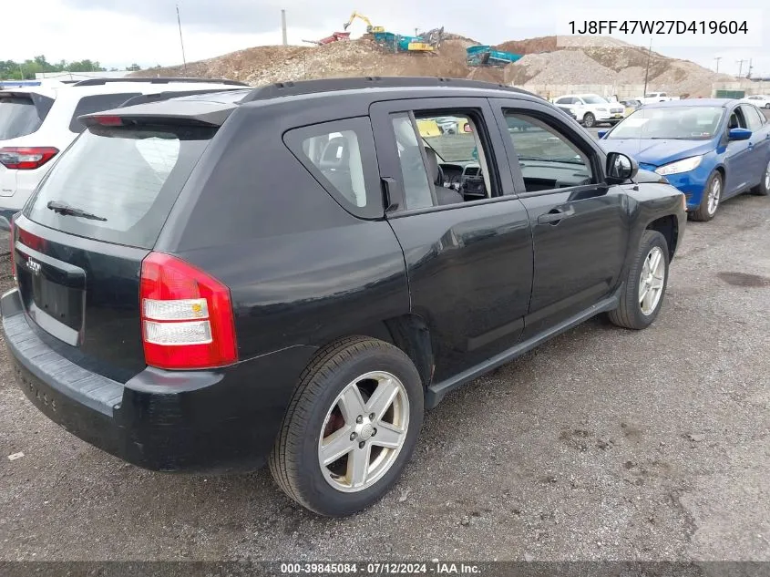 2007 Jeep Compass Sport VIN: 1J8FF47W27D419604 Lot: 39845084