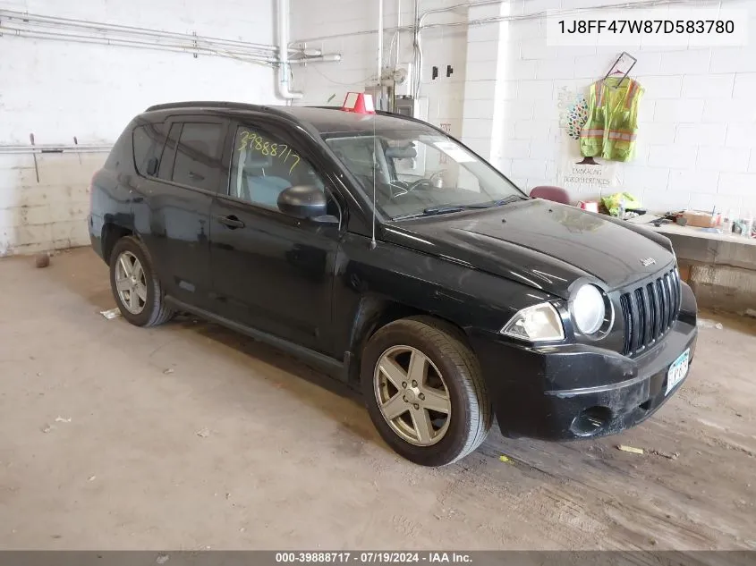 1J8FF47W87D583780 2007 Jeep Compass Sport