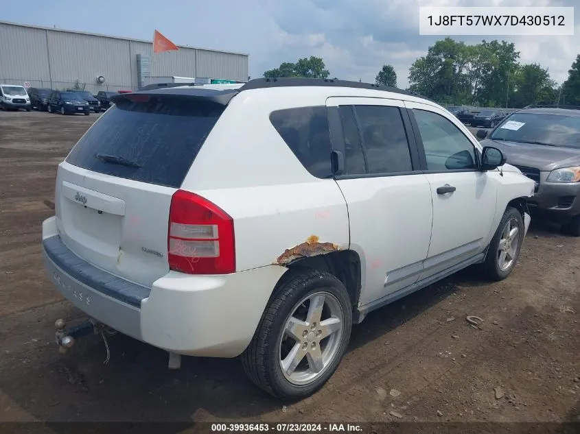 2007 Jeep Compass Limited VIN: 1J8FT57WX7D430512 Lot: 39936453