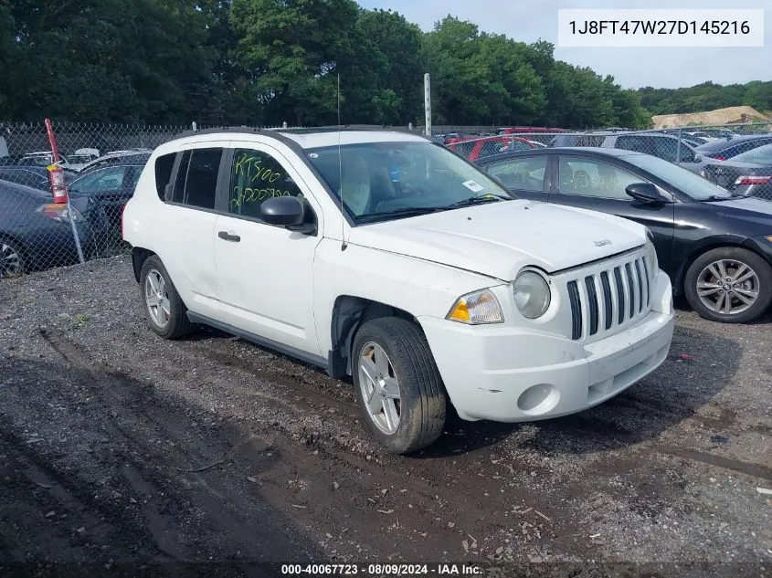 2007 Jeep Compass Sport VIN: 1J8FT47W27D145216 Lot: 40067723