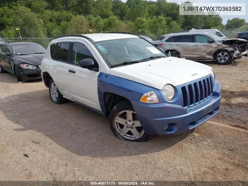 1J8FT47WX7D363582 2007 Jeep Compass Sport