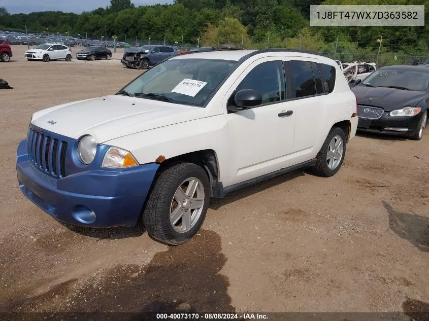 2007 Jeep Compass Sport VIN: 1J8FT47WX7D363582 Lot: 40073170