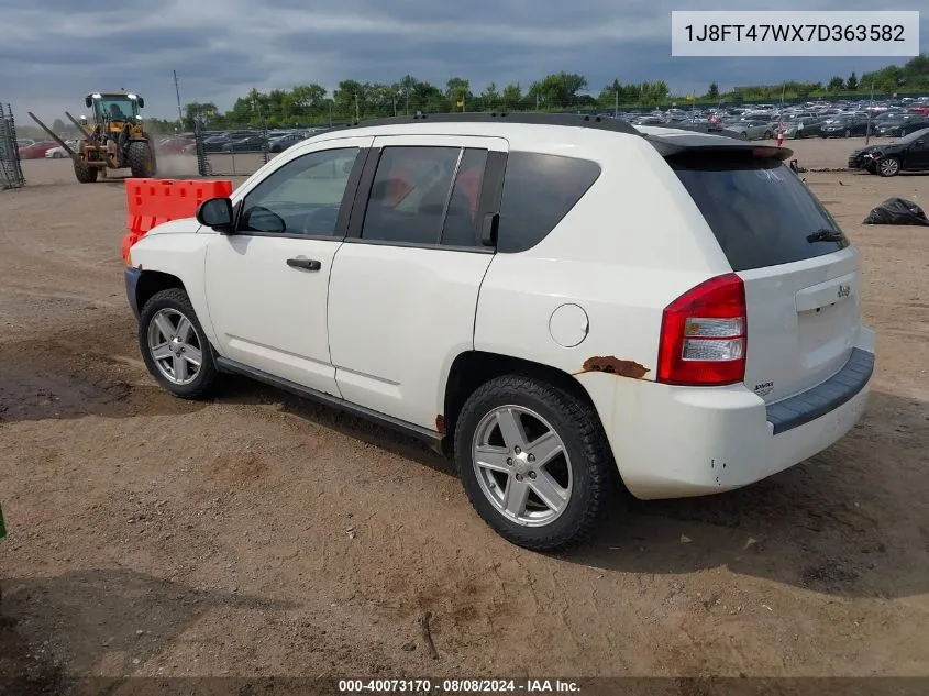 1J8FT47WX7D363582 2007 Jeep Compass Sport