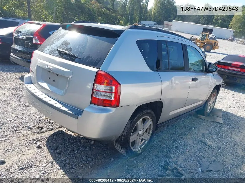 1J8FF47W37D429543 2007 Jeep Compass Sport