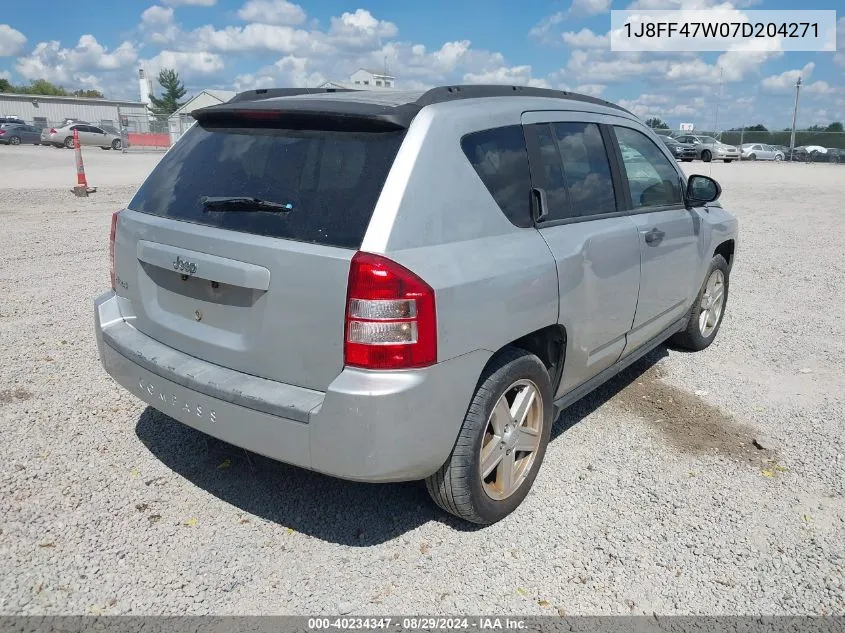 2007 Jeep Compass Sport VIN: 1J8FF47W07D204271 Lot: 40234347