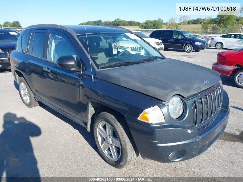 1J8FT47W67D100618 2007 Jeep Compass Sport