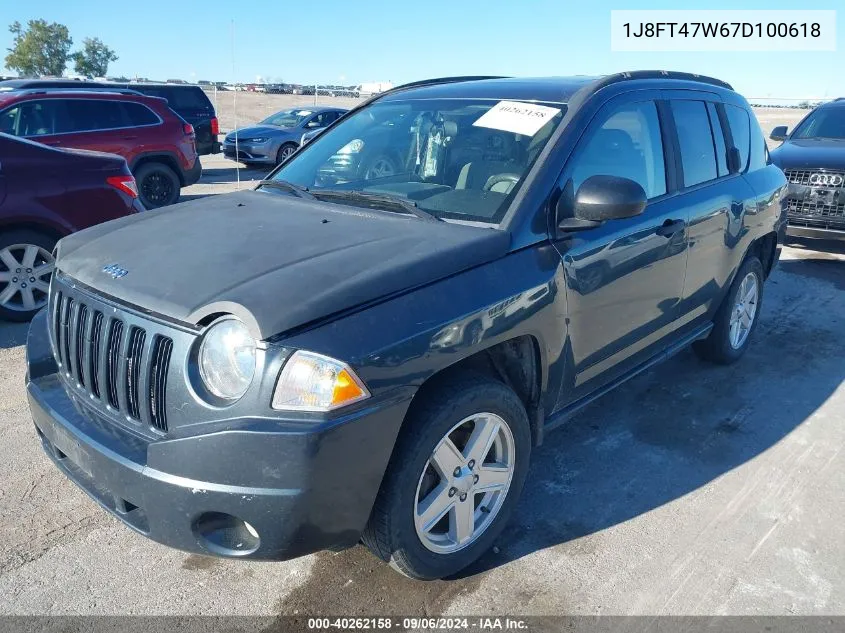 1J8FT47W67D100618 2007 Jeep Compass Sport