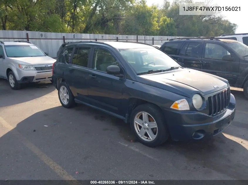 2007 Jeep Compass VIN: 1J8FF47WX7D156021 Lot: 40265336