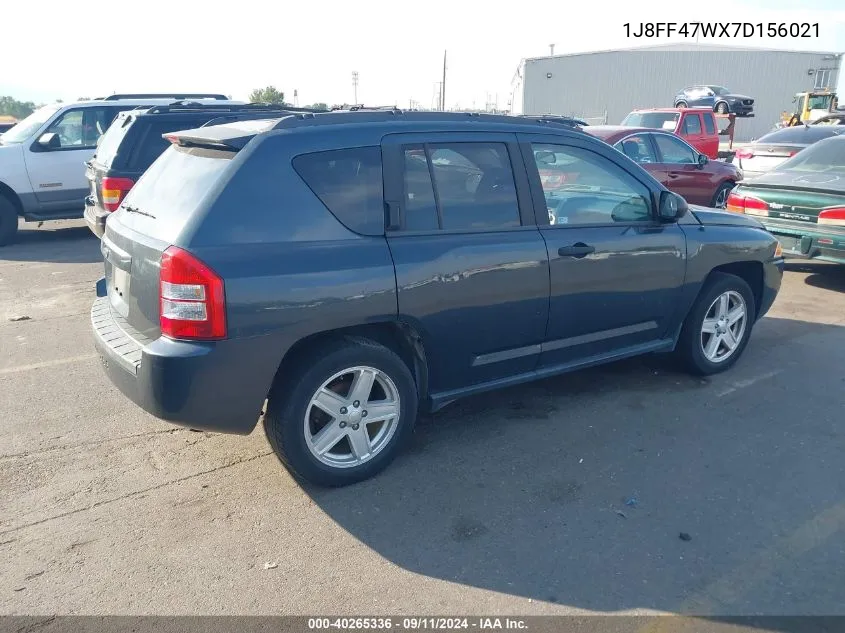 1J8FF47WX7D156021 2007 Jeep Compass