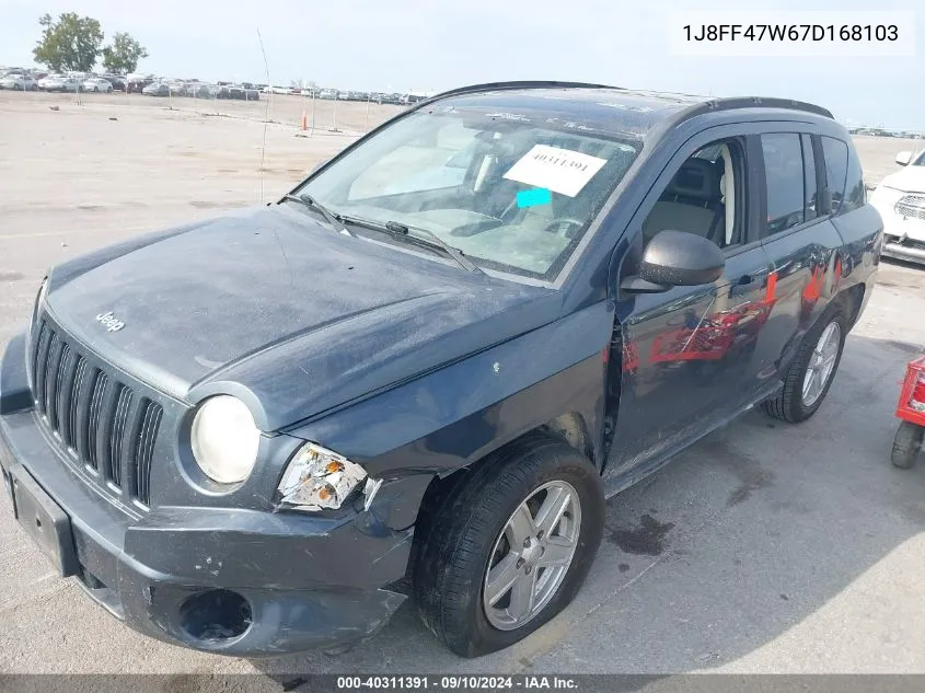 2007 Jeep Compass VIN: 1J8FF47W67D168103 Lot: 40311391