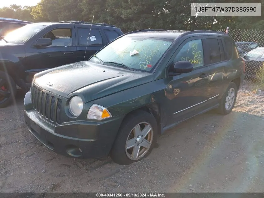 2007 Jeep Compass Sport VIN: 1J8FT47W37D385990 Lot: 40341250