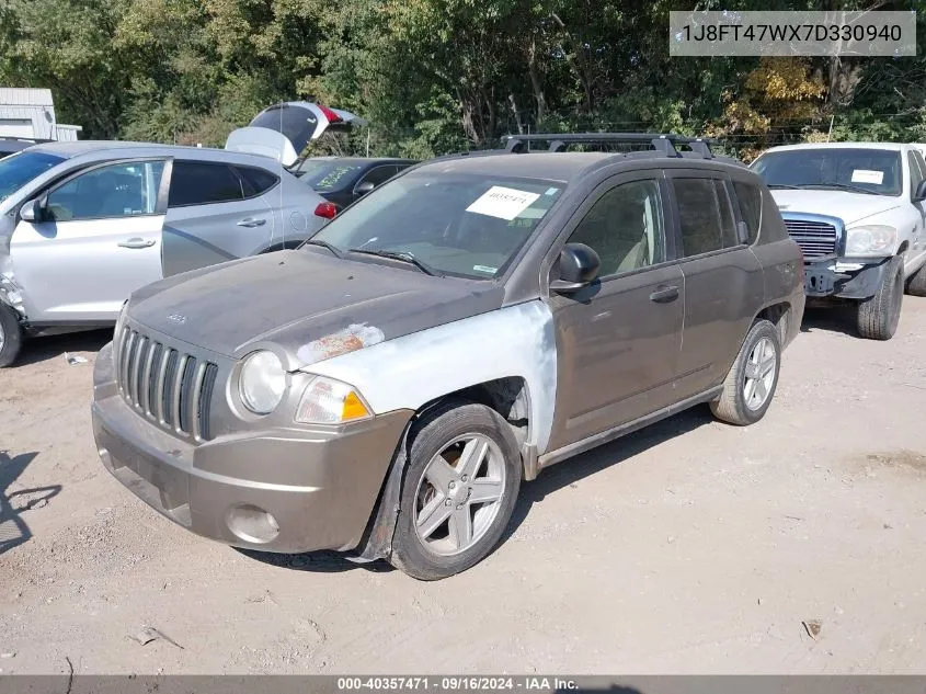 1J8FT47WX7D330940 2007 Jeep Compass Sport