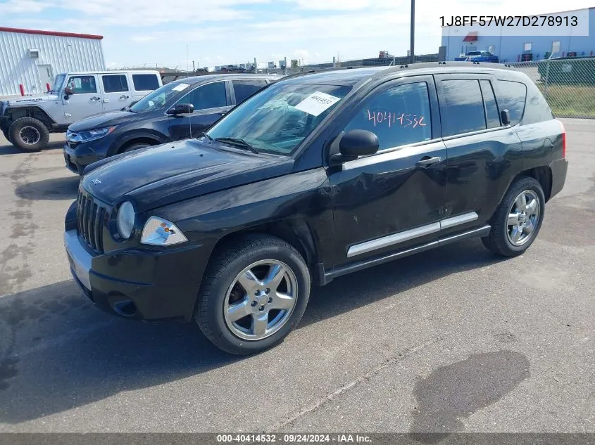 2007 Jeep Compass Limited VIN: 1J8FF57W27D278913 Lot: 40414532