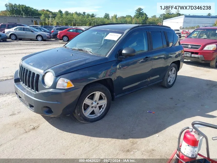 2007 Jeep Compass Sport VIN: 1J8FF47WX7D346238 Lot: 40425221