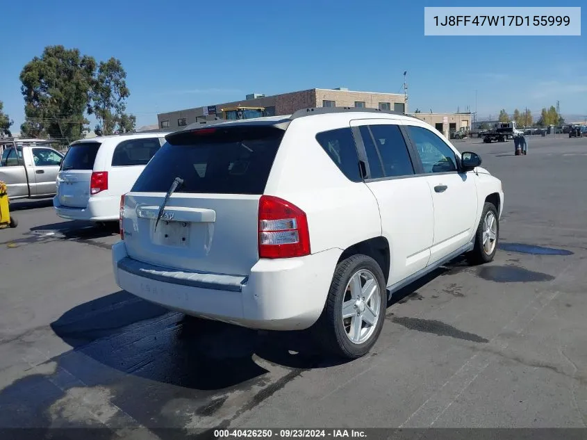 2007 Jeep Compass Sport VIN: 1J8FF47W17D155999 Lot: 40426250