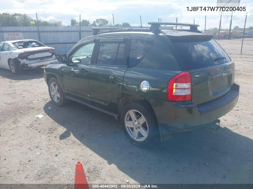 2007 Jeep Compass Sport VIN: 1J8FT47W77D200405 Lot: 40442902