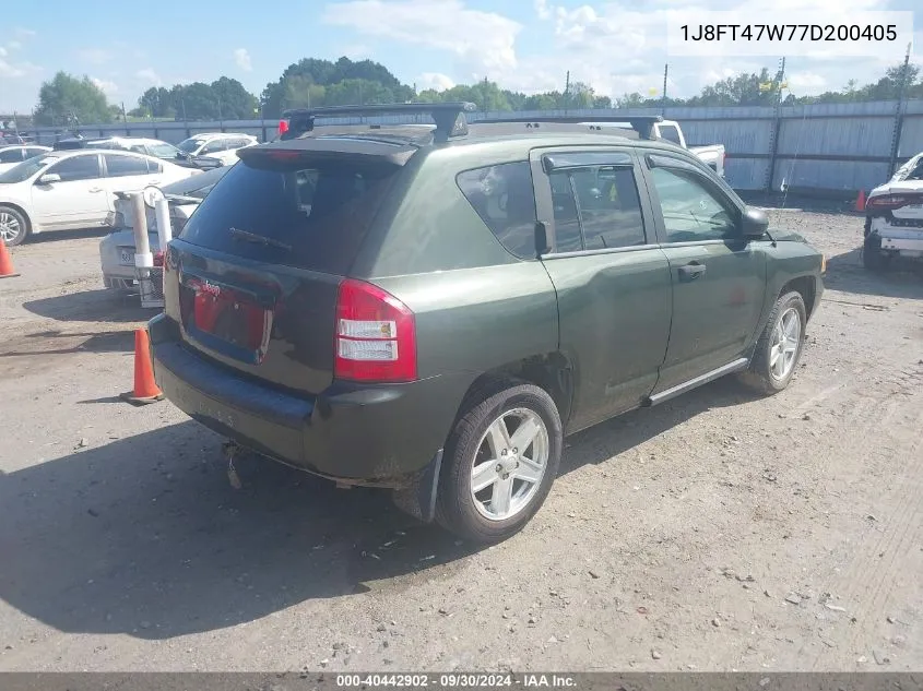 2007 Jeep Compass Sport VIN: 1J8FT47W77D200405 Lot: 40442902