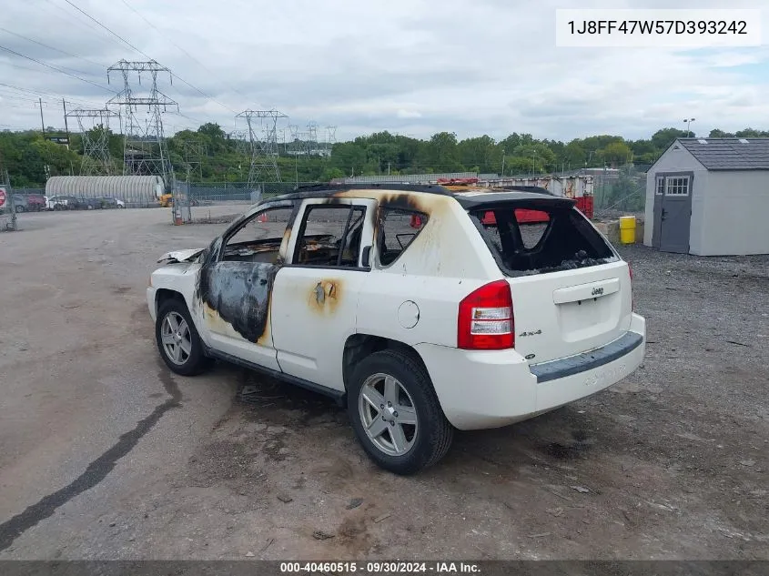 2007 Jeep Compass Sport VIN: 1J8FF47W57D393242 Lot: 40460515