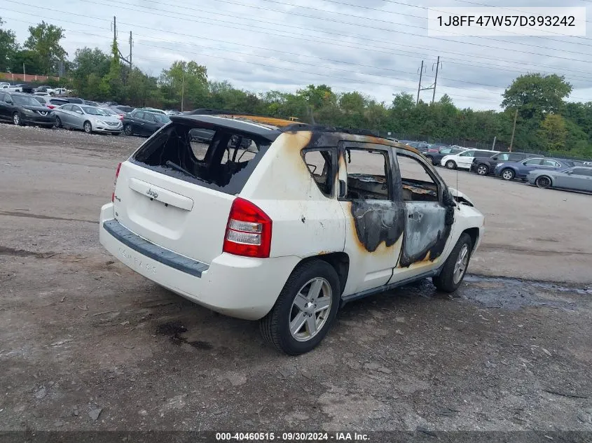 2007 Jeep Compass Sport VIN: 1J8FF47W57D393242 Lot: 40460515