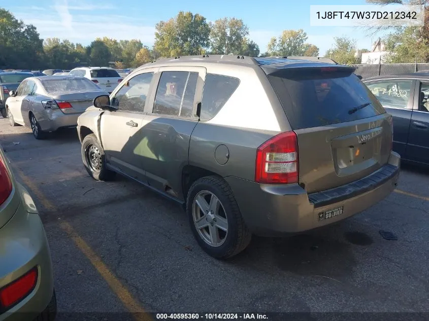 2007 Jeep Compass Sport VIN: 1J8FT47W37D212342 Lot: 40595360